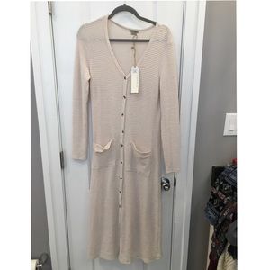 VICI COLLECTION Longline Waffle Knit Cardigan